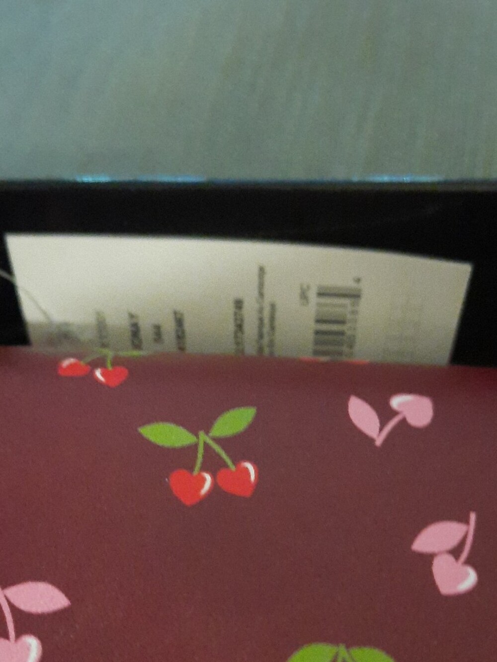 Aldo Berry Cherry-Print Wallet - Maroon with Pink & Green - Picture 8 of 8